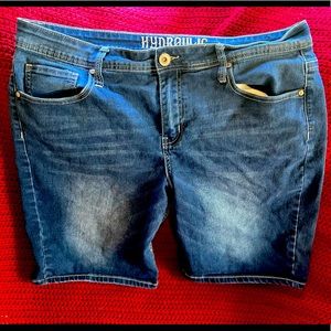 Size 16 plus size Hydraulic Bermuda Shorts with embellished pockets